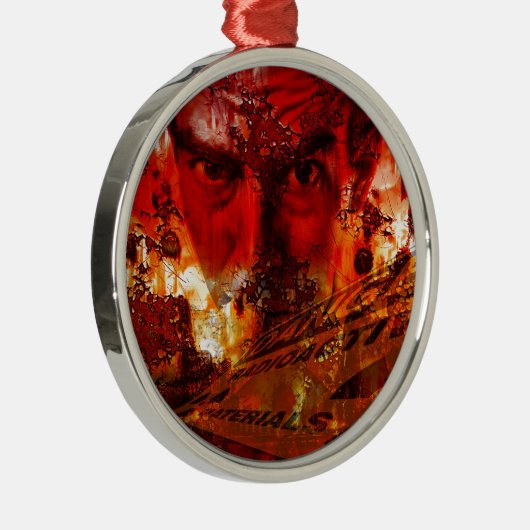 Red Face Graffiti Ornament Aus Metall (Rechts)