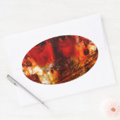 Red Face Graffiti Ovaler Aufkleber (Umschlag)