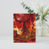 Red Face Graffiti Postkarte (Stehend Vorderseite)