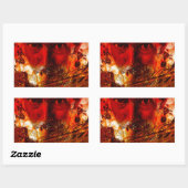 Red Face Graffiti Rechteckiger Aufkleber (Blatt)