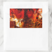 Red Face Graffiti Rechteckiger Aufkleber (Tasche)