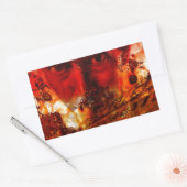 Red Face Graffiti Rechteckiger Aufkleber (Umschlag)