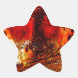 Red Face Graffiti Stern-Aufkleber