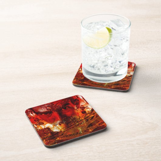 Red Face Graffiti Untersetzer (Rechte Seite)