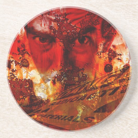 Red Face Graffiti Untersetzer (Vorne)