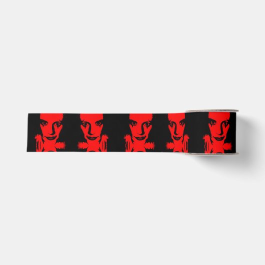 Red Face Lady Ribbon Ripsband (Vorderseite)
