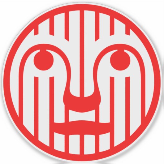 Red Face Modern 4Matt Aufkleber (Vorderseite)