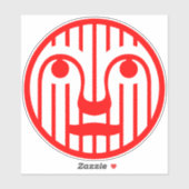 Red Face Modern 4Matt Aufkleber (Blatt)