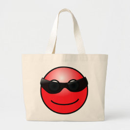 Red Face Tote Bag Jumbo Stoffbeutel