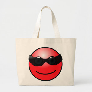 Red Face Tote Bag Jumbo Stoffbeutel
