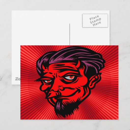 Red Faced Devil Postkarte (Vorne/Hinten)