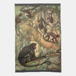 Red Faced Spider Monkeys von Louis Sargent Geschirrtuch