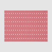 Red Fair Isle Christmas Sweater Pattern Seidenpapier (Vorderseite)