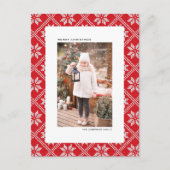 Red Fair Isle Strick Pattern Foto Weihnachten (Vorderseite)