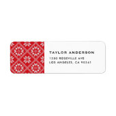 Red Fair Isle Sweater Strick Pattern Weihnachten (Vorne)