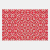 Red Fair Isle Sweater Strick Pattern Weihnachten Geschenkpapier Set (Vorderseite 3)