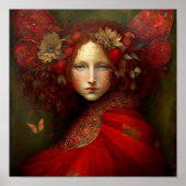 Red Fairy Fantasy Art Poster (Vorne)