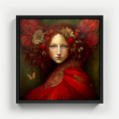 Red Fairy Fantasy Art Poster