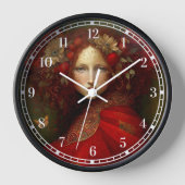 Red Fairy Fantasy Art Uhr (Vorderseite)