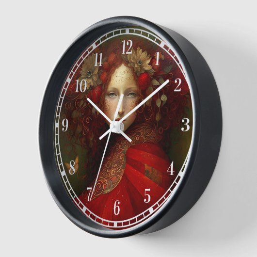 Red Fairy Fantasy Art Uhr (Winkel)