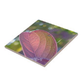 Red Fall Leaf und Bokeh Fliese (Seite)