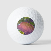 Red Fall Leaf und Bokeh Golfball (Vorderseite)