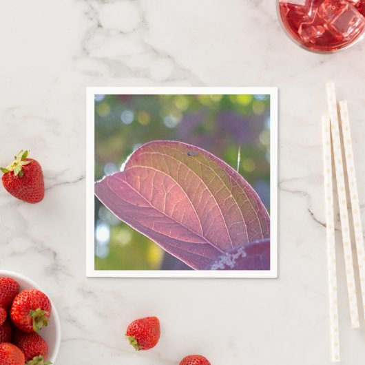 Red Fall Leaf und Bokeh Serviette (Beispiel)