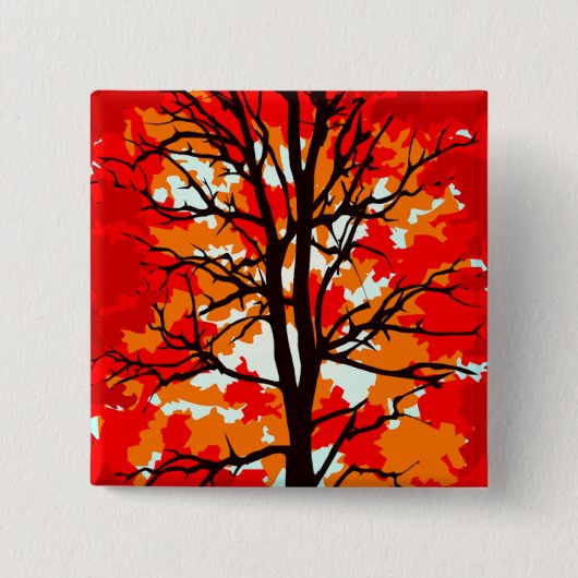 Red Fall Tree Button (Vorderseite)