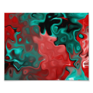 Red Fallen in Blue abstrakt 555y Fotodruck