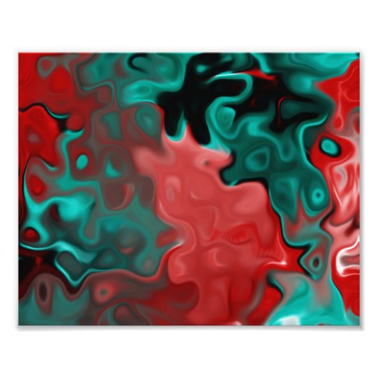 Red Fallen in Blue abstrakt 555y Fotodruck (Vorne)