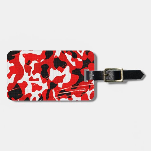 Red Fallout Camouflage (AOM Design) Gepäckanhänger (Vorderseite horizontal)