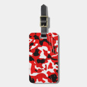 Red Fallout Camouflage (AOM Design) Gepäckanhänger (Vorderseite vertikal)