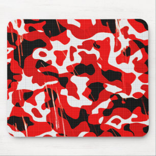 Red Fallout Camouflage (AOM Design) Mousepad