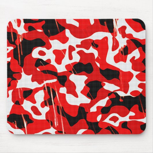 Red Fallout Camouflage (AOM Design) Mousepad (Vorne)