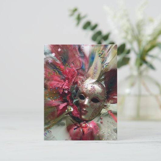 Red Fantasy Angel Postkarte (Stehend Vorderseite)