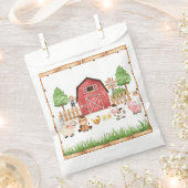 Red Farm Animals Baby Dusche Geschenktütchen (Ausgeschnitten)
