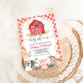 Red Farm Animes Boy Baby Dusche Einladung