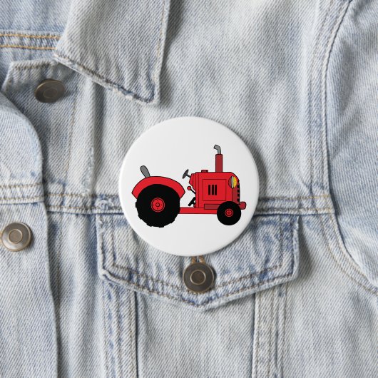 Red Farm Tractor Vehicle Button (Beispiel)