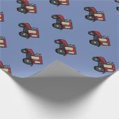 Red Farm Traktor Geschenkpapier (Ecke)