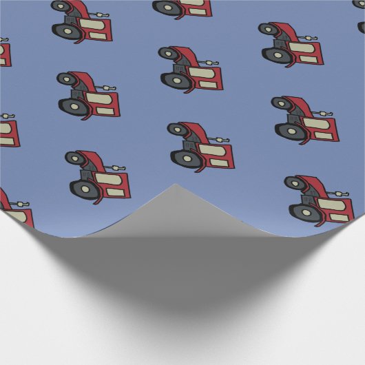 Red Farm Traktor Geschenkpapier (Ecke)