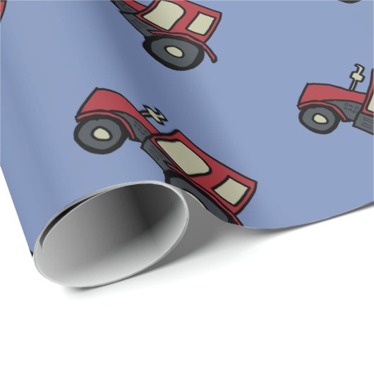Red Farm Traktor Geschenkpapier (Rolleneckpunkt)
