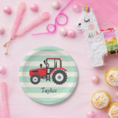 Red Farm Traktor Pappteller (Party)