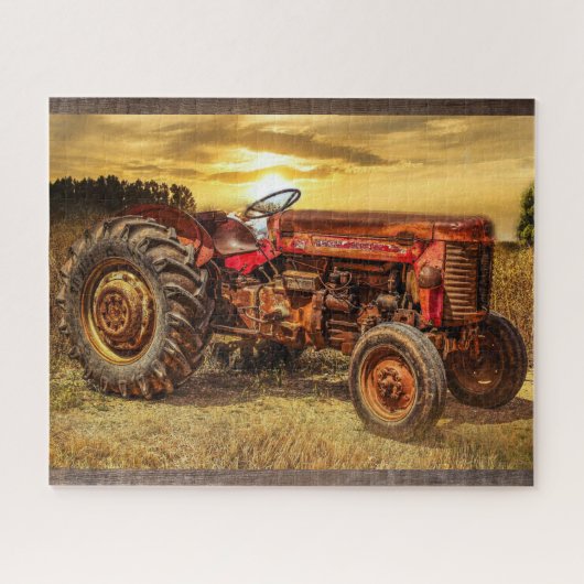 Red Farm Traktor Puzzle (Horizontal)