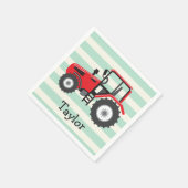 Red Farm Traktor Serviette (Ecke)