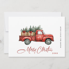 Red Farm Truck Weihnachten Firmengrüße