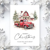 Red Farm Truck Weihnachten Firmengrüße