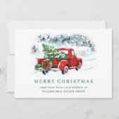 Red Farm Truck Weihnachten Firmengrüße (Vorderseite)