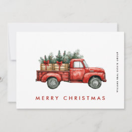 Red Farm Truck Weihnachten Firmengrüße