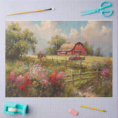 Red Farmhouse Seidenpapier (Basteln)