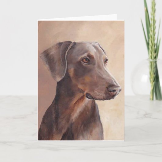Red Fawn Doberman Dog Art Grußkarte Karte (Vorderseite)